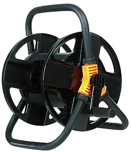Enrouleur de Tuyau D'arrosage Noir pour 20m, Plastique, Compact