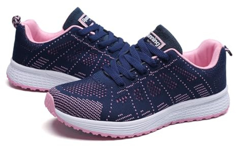 Zapatillas Mujer Zapatos Sin Cordones Aire Horma Extra Ancha Confort Outdoor Fitness Puntera Y Talonera Reforzadas Gym Jogging Ideales para Primavera-Invierno