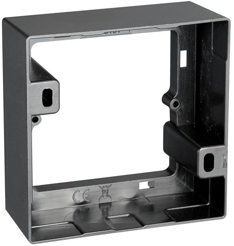 MC POWER - 1-fach Aufputz-Rahmen | FLAIR | 80x80x35mm, anthrazit | Robuster Abdeckrahmen mit Montagebohrung für einfache Installation