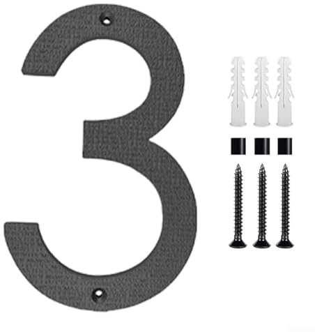 Large Black Door Numbers 12 Inch ABS for Effective For outdoor Decoration and Easy Installation (3)