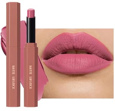 Rouge à Lèvre Mat Velour, Lipstick Longue Tenue,Anti-Transfert for Femme-01 | Brillant à Lèvres Mat Velours, Lipgloss Haute Pigmentation, Finition Flou, Non-Sticky, Quotidien, Maquillage pour Femme