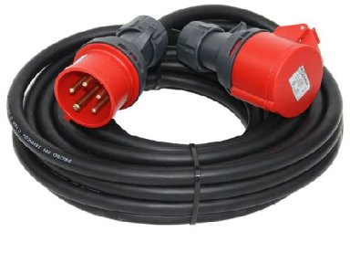 CEE Starkstromkabel 16A CEE-Verlängerung Verlängerungskabel H07RN-F 5x2,5mm² IP44 Phasenwender - 50m -
