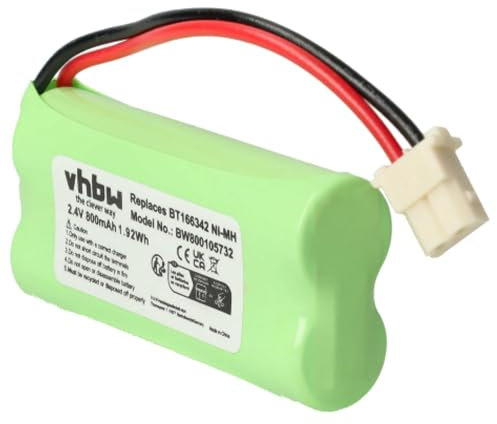 vhbw Batterie Remplacement pour V-Tech 43AAA70PS2, BT166342, BT266342 pour Moniteur bébé, babyphone (800mAh, 2,4V, NiMH)
