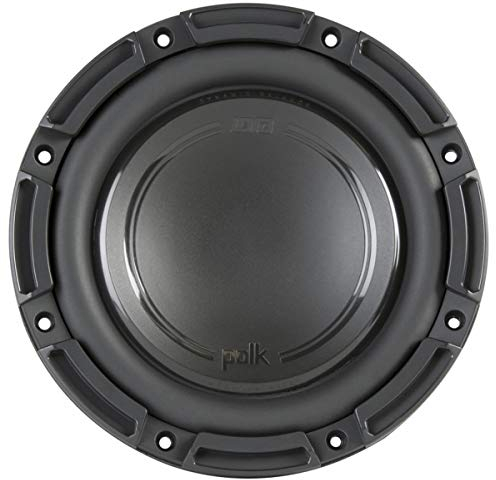 Polk Audio DB842 DVC - DB+ Series Subwoofer poco profundo de 8 pulgadas para sistema de sonido marino/coche, respuesta de frecuencia de 30 Hz-200 Hz, bobinas de voz duales de 4 ohmios y cono de woofer