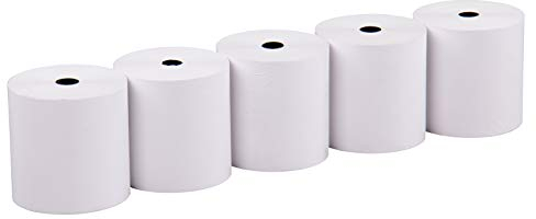 Veit 09052005 - Thermorollen 80-88/80m, Durchmesser ca. 8cm, unbedruckt, 5er, Für Epson TM-T 80 bis 88