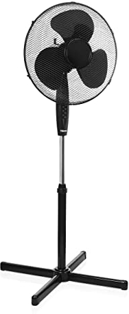Tristar VE-5894 Ventilador de pie, 40 centímetros, 3 ajustes de velocidad, oscilante, ángulo ajustable 25°, protección contra sobrecalentamiento, Altura ajustable 105-125 cm, 45 W, negro