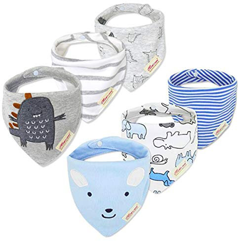 SLOSH Lätzchen Baby Tücher Spucktücher Halstücher Dreieckstücher Halstuch Dreieckstüchern Baylätzchen (Blau)
