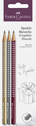 Faber-Castell 218478 - Bleistiftset Sparkle, 3er Set, Pearl Herbst