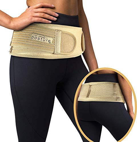 Vriksasana Unisex Sacroiliac Hüftgürtel lindert Ischias, Becken, Untere Rücken, Bein und sakrale Nervenschmerzen, verursacht durch Si-Gelenkfunktionsstörung (XS, Beige)