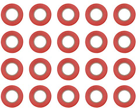 Yolando 20 Bandrollen für Pflanzenbindemaschine, Band für Bindezange Tapetool Landwirtschaft Handbindemaschine, für Weinberg Weinbau Garten Tomaten Gurken Trauben Obst Gemüse und Rebenpflanzen - Rot