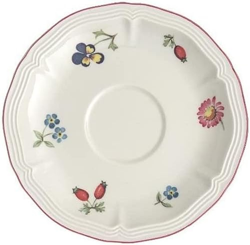 Villeroy & Boch Petite Fleur Mokka-/Espressountertasse 6 Stück Nr. 1023951430 und 4er Set EKM Living Edelstahl Strohhalme