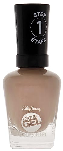 Sally Hansen Miracle Gel, Mocha Me Crazy, Gel-Like Nail Polish, NO UV Light Required, Chip-Resistant, Long Lasting - Up to 8 days, Easy to Use, Salon Quality Results, Vegan Formula, 14.7ml