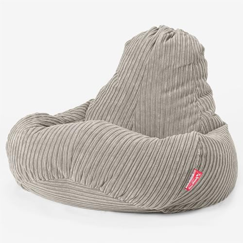 Lounge Pug - Gaming Sitzsack Sessel - Cord Nerzfarben - Ultra LUX - Sitzsack Sessel