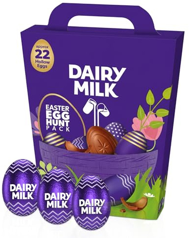 Easter Eggs Chocolate Hamper for Easter Gifts - Dairy Milk Mini Eggs Hunt Pack with Easter Card - Great Chocolate Gift for Kids Easter Egg Hunt, Eastr Basket