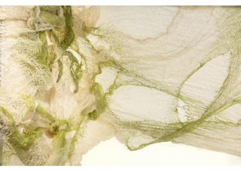 Chaks Dekostoff Lumpenstoff 150 x 60 cm | Beige Moosgrün