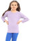 Hamishkane® Kinder-Langarm-Schul-T-Shirt, einfarbig, Rundhalsausschnitt, dehnbar, langärmelig, lässig, bequem, Kinder-T-Shirts – Schulhemden für Jungen und Mädchen, Flieder, 9-10 Jahre