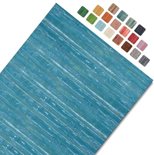 CosìCasa Tapis Cuisine Devant Evier Lavable Bambou - Tapis Cuisine Long en Bois - Tapis De Bain Bois Antidérapant - Tapis Bambou Salle De Bain, Caillebotis Douche Extérieure, Bleu Glacial, 50X100