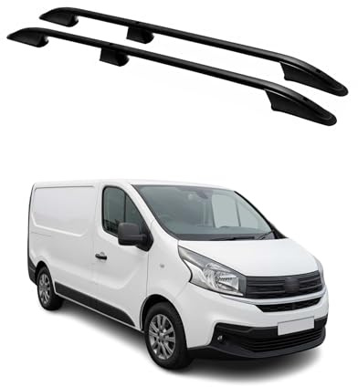 OMAC Dachreling Dachgepäckträger kompatibel mit FIAT Talento 2016-2024 Kurzer Alu Schwarz