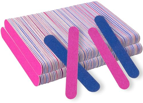 100 Pezzi Double Sided Emery Boards 180/240, Lime per Unghie Professional, Per Ricostruzione Unghie Nail Art