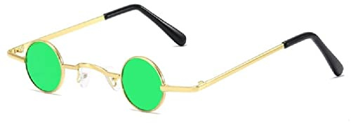 Brille Rund Steampunk Sonnenbrille Gothic Sonnenbrille Kleine Runde Sonnenbrille Runde Metallrahmen Vintage Sonnenbrille