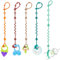 LittleHugs Spielzeuggurte für Babys, 5 Stück, verstellbare Spielzeughalter für Kinderwagen-Zubehör, Silikon-Schnuller-Clip, kein Werfen, Reisen, unverzichtbare Leine für Hochstuhl, Autositz (5er-Pack)