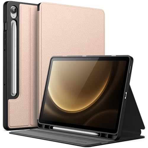 JETech Case for Samsung Galaxy Tab S10 Lite / S10 FE / S9 FE 10.9-Inch with S Pen Holder, Slim Folio Stand Protective Tablet Cover, Multi-Angle Viewing (Rose Gold)