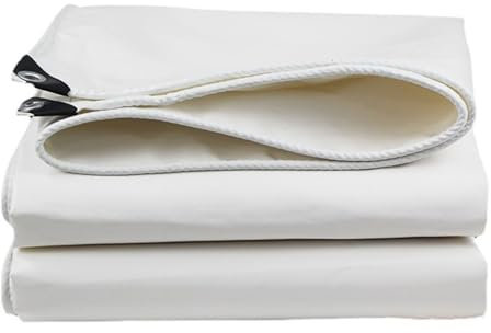 PROUH Bâche en Toile Multi-usages 9.8x1m, Bâches en Toile D'extérieur avec Œillets, Bâche Imperméable Très Résistante pour Voiture, Bateau, Camping, Bois de Chauffage, Tas de Bois