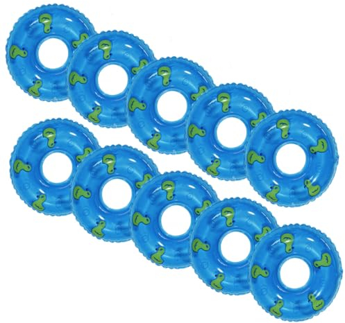 10St Entenschwimmring Kleiner plastikpool schwebend Kinderspielzeug Tischzubehör Mini-Schwimmring-Ornamente kleine Schwimmringe kleine Ente Rettungsring Spielzeugzimmer Modell