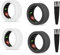 4stk Silikon-Ringabdeckung für Oura Ring Gen 3 Schutz, Elastische Smart-Ring-Schutzhülle mit 2 Reinigungsbürsten zum Trainieren Schwarz und Weiß (M für 12/11/13)