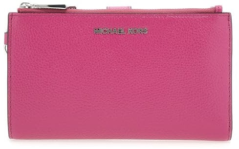 Michael Kors Women Dblzp Wristlet Hand Bag, Wild Berry