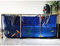 Generisch Aquarium-Poolteich mit klarem Sichtfenster, Schaubecken für die Koi-/Goldfisch-Zucht, PVC-Leinwand mit Stahlrahmen, viel Platz (Farbe: Blau, Größe: 100 x 70 x 61 cm)