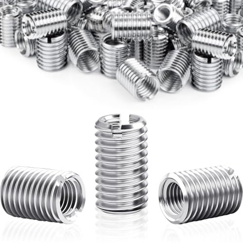 Jyvex Insert fileté M8 vers M6 x 15 mm, 24 adaptateurs filetés M8 M6, douille filetée en acier inoxydable, adaptateur pour raccords à vis, manchon réducteur M8 vers M6, réparation, montage