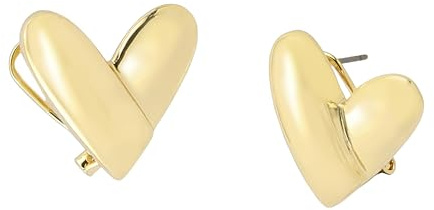 Steve Madden Herzknopf-Ohrstecker für Frauen, stylischer & leichter Schmuck, vergoldet
