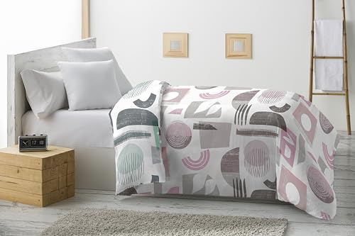 Miracle Home. Edredón nórdico Reversible Elva de Microfibra 360gr/m², Suave y Transpirable Ideal para Invierno, otoño y Primavera. 200X260. Cama 105.