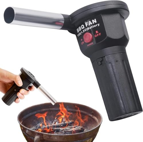 Souler d'aria, soffiatore di fuoco per barbecue, aria portatile a batteria, strumenti pratici per picnic, campeggio, barbecue a carbone acceso all'aperto Nuovo modello Nuovo modello