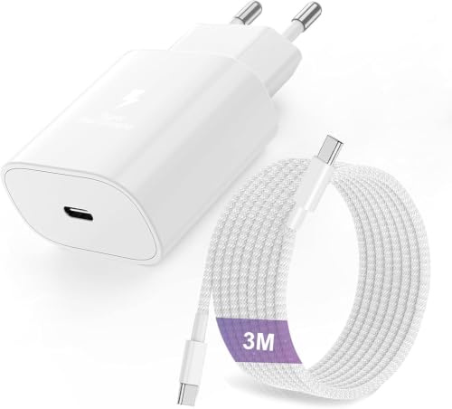 iPad Air Ladekabel Original und 25W USB C Ladegerät mit 3M Lang ladekabel für iPad Pro/Air13/12.9/11, iPad 11/10/ iPhone 17/16/15 Pro Max Plus