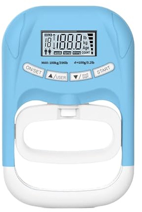 Tester di Forza di Pugno Display Digitale Alimentazione a Batteria | Attrezzature per Allenamento della Mano per Allenamento, Fitness, Recupero