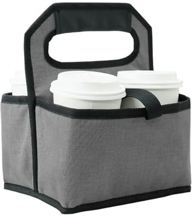 Porta Tazze Da Caffè Borsa Portabevande Pieghevole | Supporto per Bevande con Manico Per Pendolarismo Quotidiano Attività All'Aperto Feste Escursionismo Campeggio Picnic