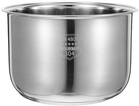 BRIGHTFUFU Olla Interior de Acero Inoxidable 5l para Arrocera Eléctrica, Accesorio Multifuncional y Versátil para Cocinar Arroz y Guisar Recubrimiento