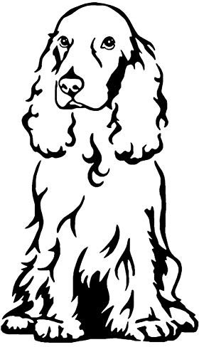 Car Sticker, Cocker Spaniel Dog Car Body Window Sticker PET Decal Styling Truck Decoration Black