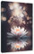 Pixxprint Magische Lotusblüte mit Glitzerstaub, Größe: 100x70cm, Leinwandbild, fertig gespannt, Wandbild, Dekoration, Kunstdruck, kein Poster