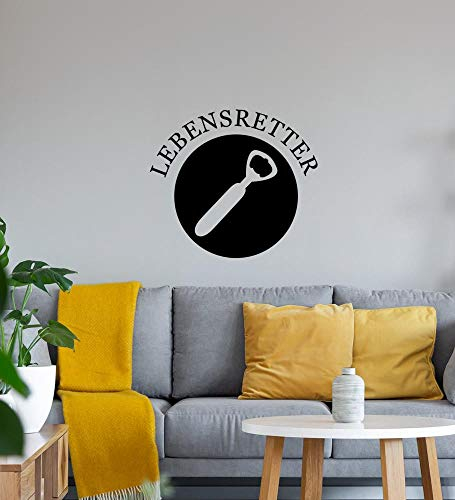 Shirt84.de - Adesivo da parete, motivo: apribottiglie della vita, 40 x 36 cm