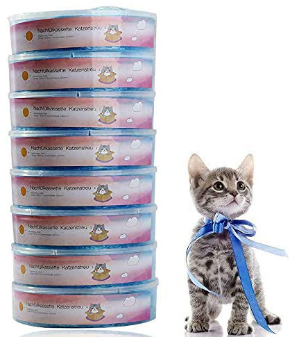 ALETO 8 Stück Nachfüllkassette für Litter Locker II Katzentoilette Entsorgungssystem