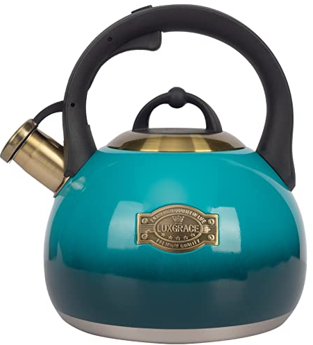 Tea Kettle Stovetop Whistling Kettle Teapot, Food Grade Stainless Steel Teakettle for Stove Top with Heat Proof Ergonomic Handle, 3.1 Quart Tea Pot