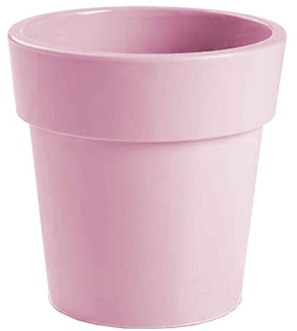 AC - Maceta con aro Desmontable - Plástico Resistente - Ideal para el Hogar, Plantas, Jardín, Decoración. - Cuidado de Plantas - Forma Redonda - Ø 25 cm - Color: Rosa
