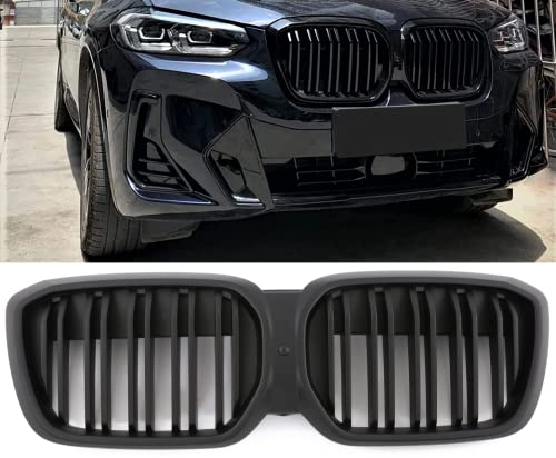 PASST FÜR BMW iX3 G08 LCI SPORT KÜHLERGRILL DOPPELSTEG GRILL MATT SCHWARZ