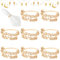 TOPJOWGA Bismillah Serviettenringe Gold, 8 Stück Ramadan Kareem Letter Metall Serviettenring Set, Serviettenschnallen Tischdekoration, Alphabet Serviettenschnallen Halter für Ramadan Party