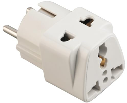 OSALADI 16a Adaptateur De Voyage pour Prises Européennes Convertisseur Électrique Compact pour Bureau Maison Et Déplacements Union Européenne