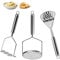 3 Stück Kartoffelstampfer, Edelstahl Kartoffelpresse Potato Masher mit Dickem Griff, küchenhelfer Stampfer küche für Kartoffelstampfer, Avocado, Bohnen