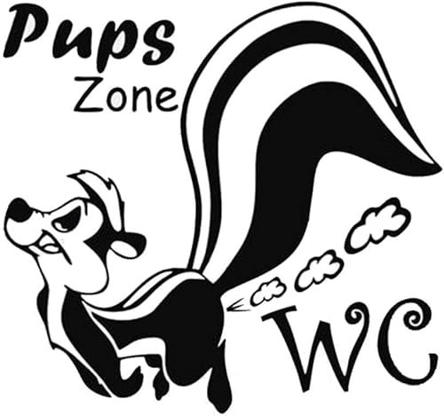 1 Stück Wandtattoo 22,5 x 23,5 cm Welpen Zone Toilette Wandaufkleber Dekoration Praktisch und Beliebt Niedlich Design Wandaufkleber Wandbilder